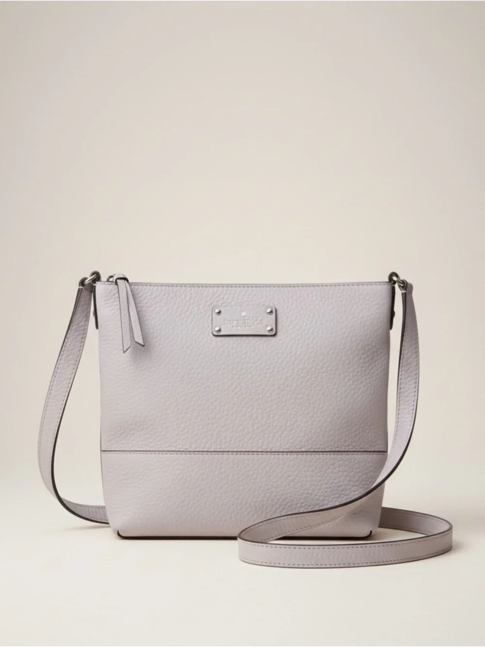 Kate Spade Pebbled Leather Crossbody Bag Blush Pink Taupe NWOT